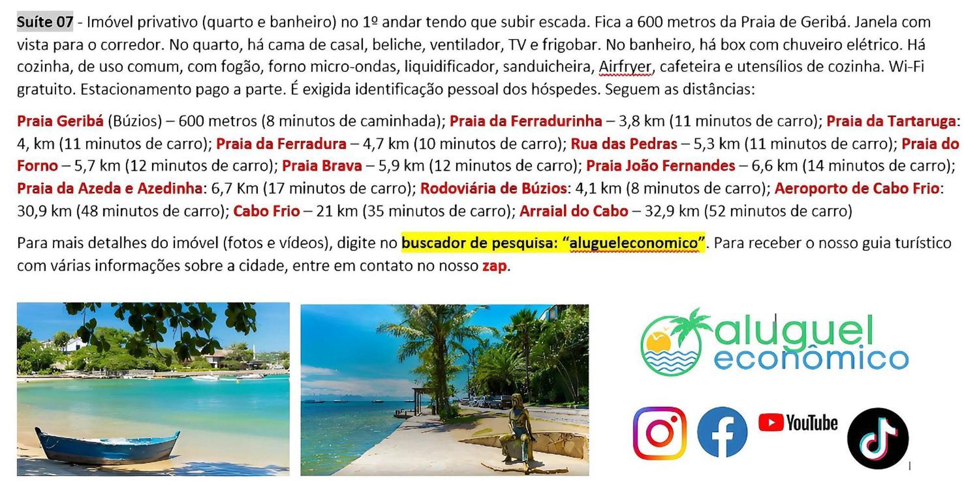 Apartamento Búzios - Geribá - Aluguel Econômico Exterior foto