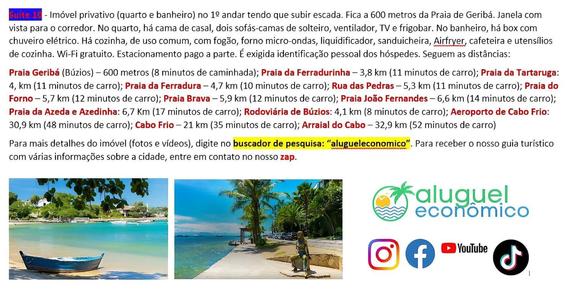 Apartamento Búzios - Geribá - Aluguel Econômico Exterior foto