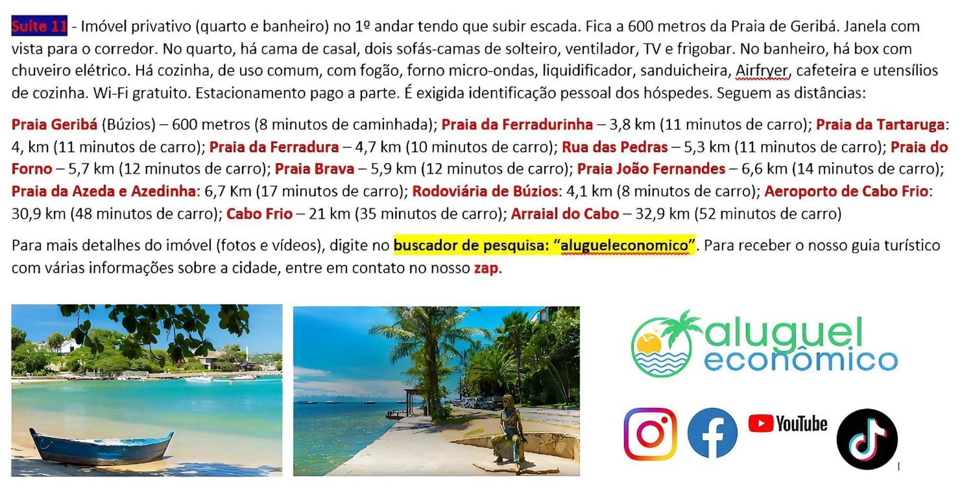 Apartamento Búzios - Geribá - Aluguel Econômico Exterior foto