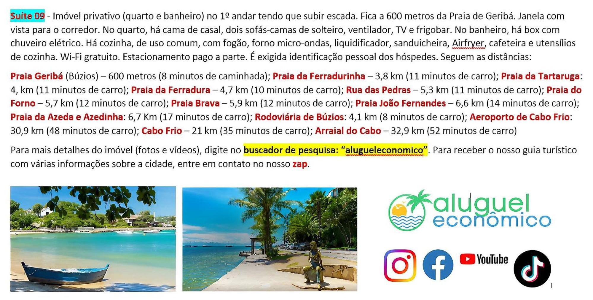 Apartamento Búzios - Geribá - Aluguel Econômico Exterior foto