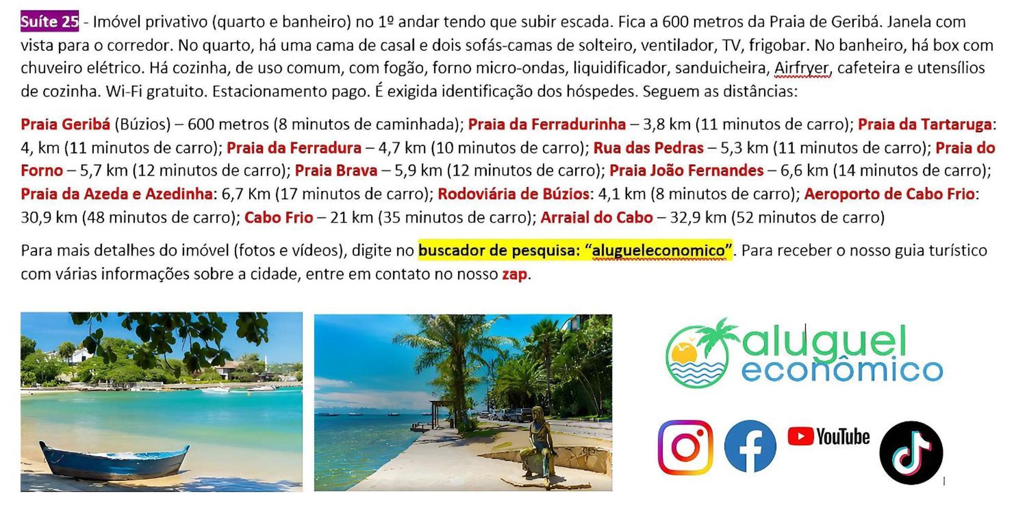 Apartamento Búzios - Geribá - Aluguel Econômico Exterior foto