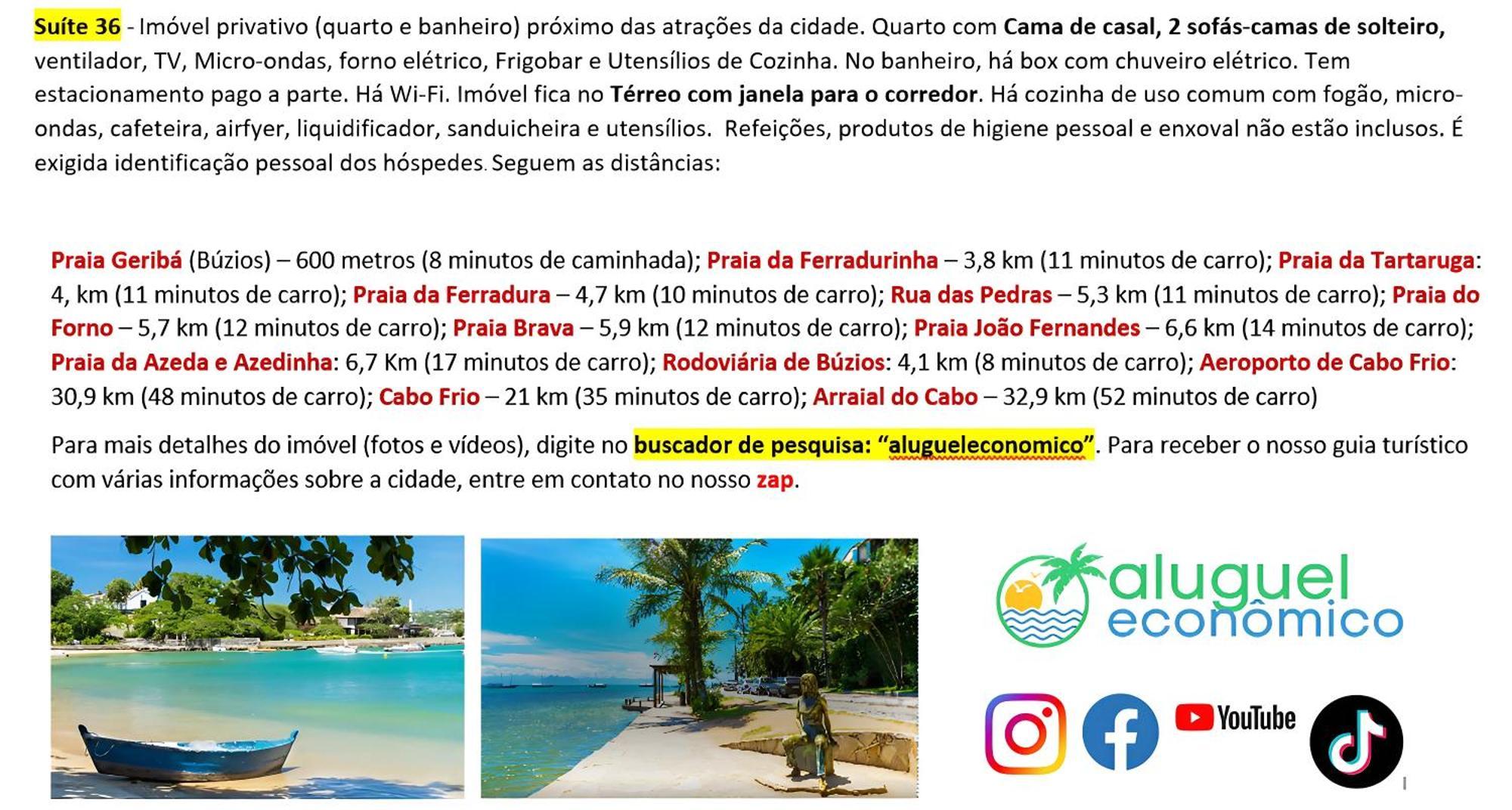 Apartamento Búzios - Geribá - Aluguel Econômico Exterior foto